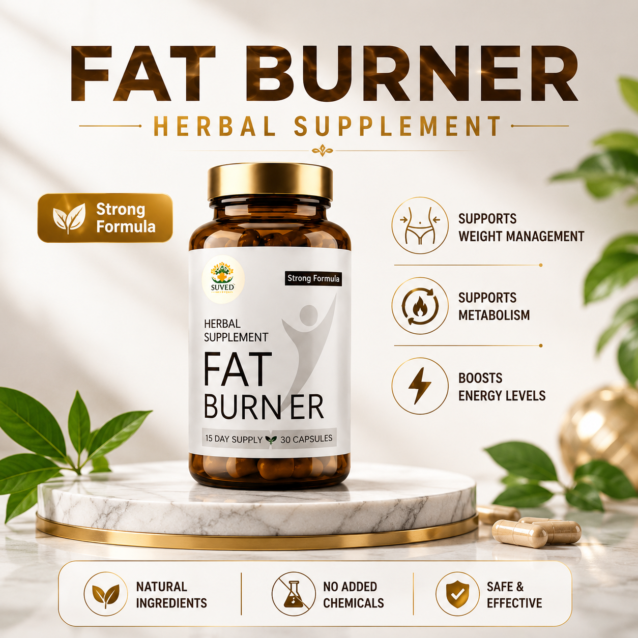 Suved Herbal Fat Burner – Natural Weight Loss Capsules