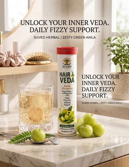 Suved Herbal Hair Veda Bubbly Effervescent Tablets