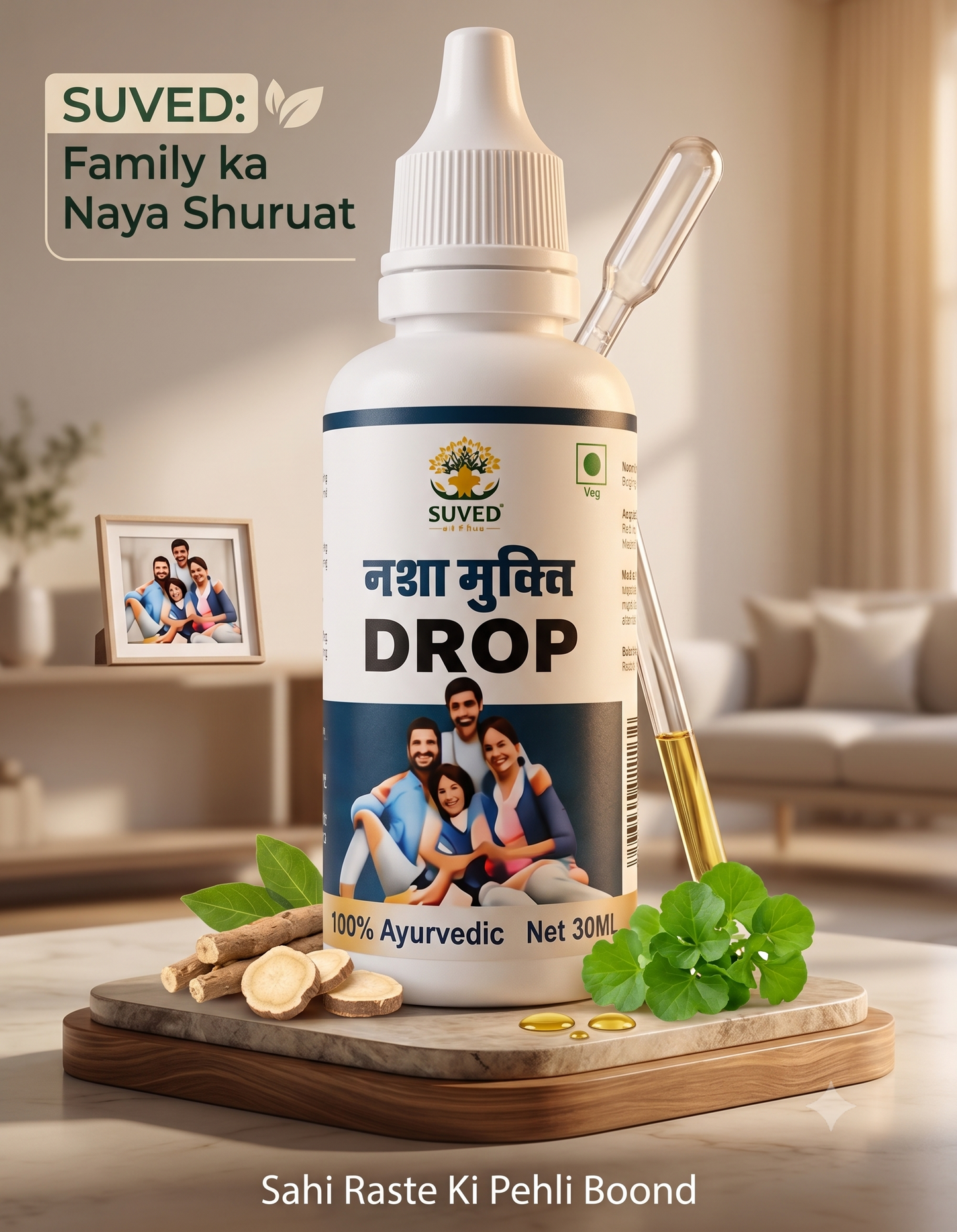 Suved Herbal Nasha Mukti Drop – Ayurvedic Support