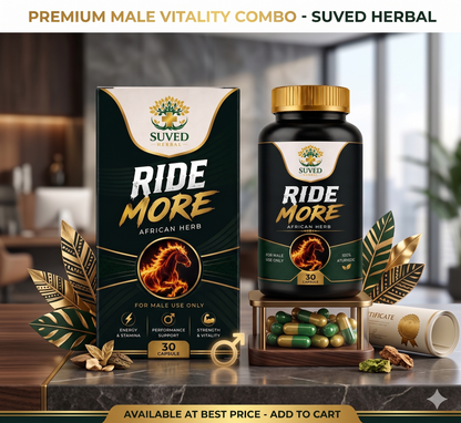 Suved Herbal Ride More Capsules – Ayurvedic Men's Wellness Supplement (30 Capsules)