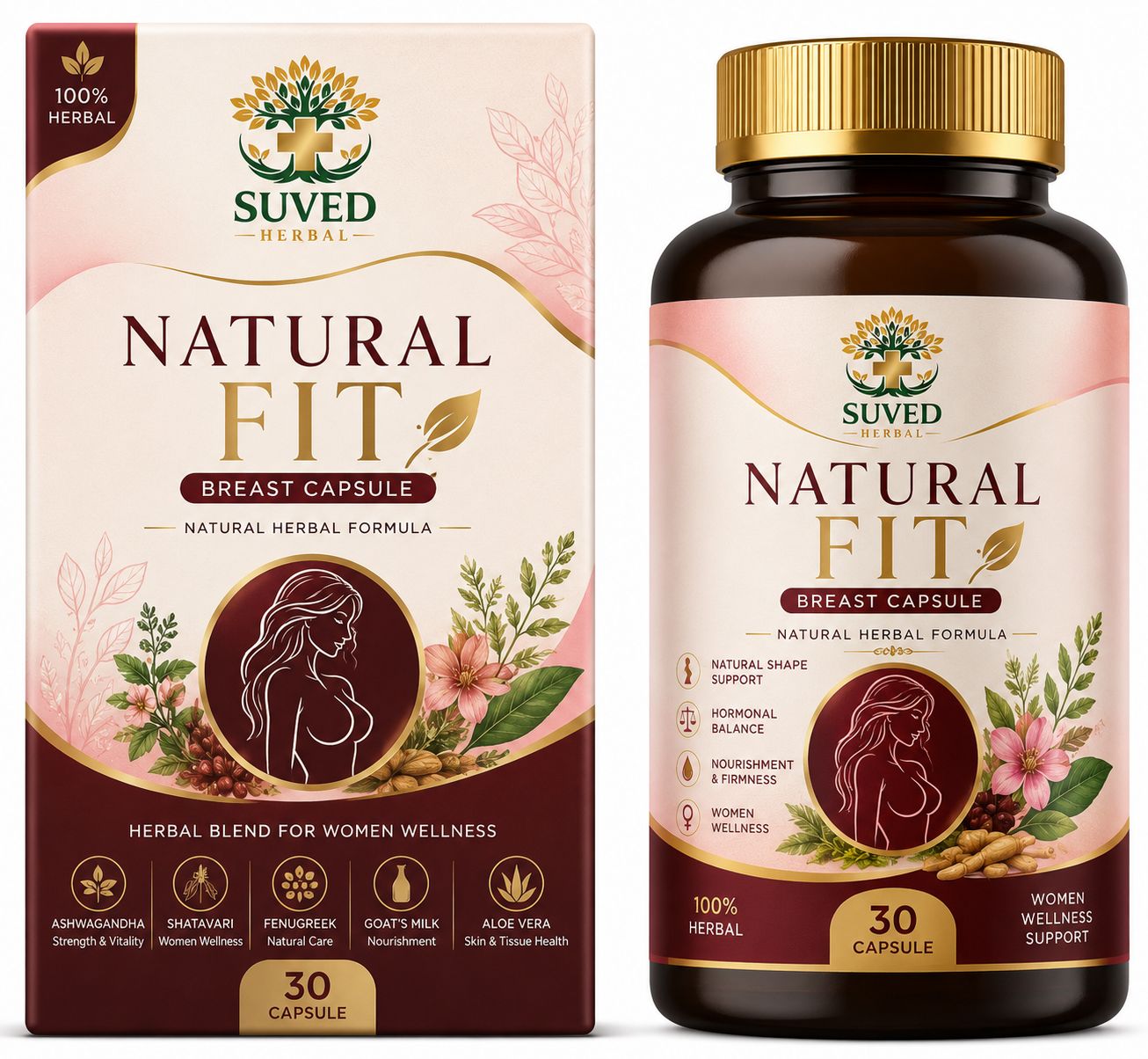 Suved Herbal Natural Fit Breast Capsule for Women
