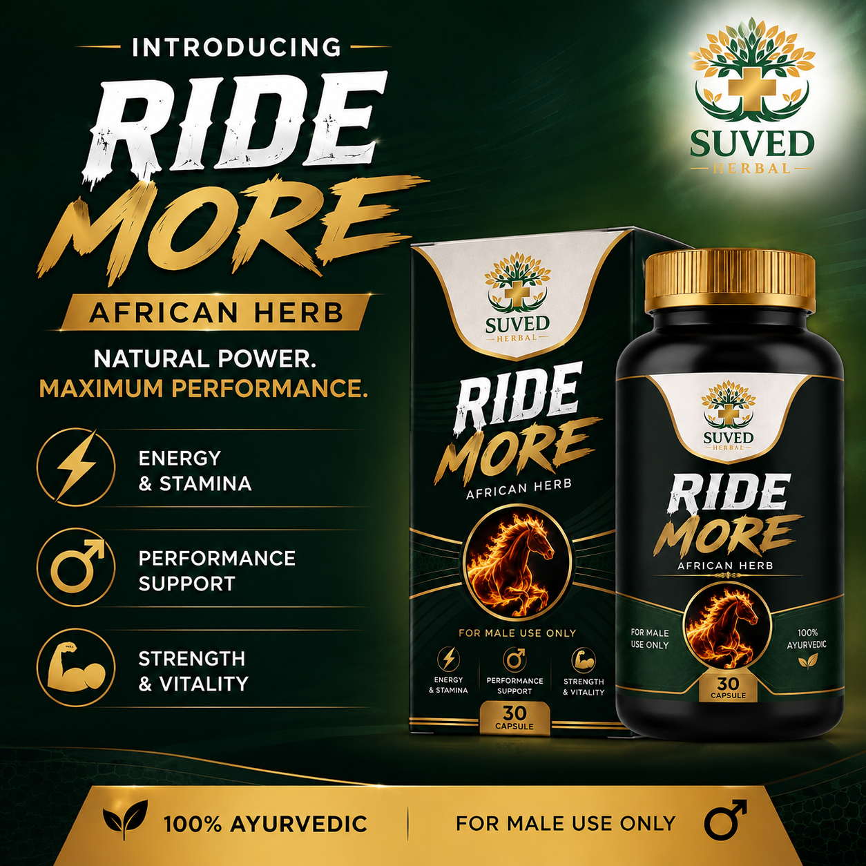 Suved Herbal Ride More Power Capsule for Men
